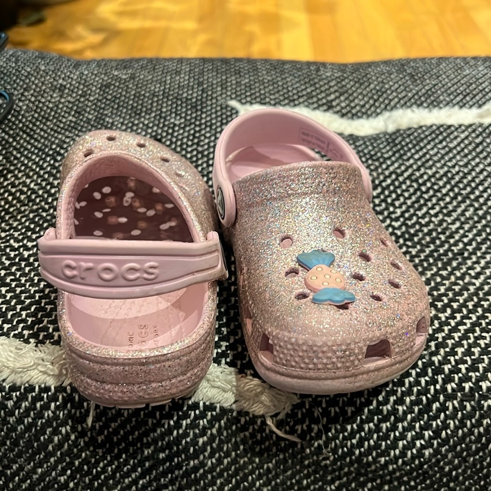 Glitter CROCS, size 8 Toddler